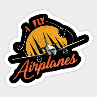 I Fly Airplanes Pilot Professional Licensed Pilots Sticker